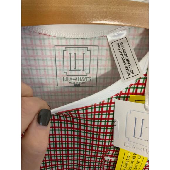 Lila + Hayes Bradford Pajama Set -‎ Holiday Plaid NWT size 10 - Picture 3 of 5